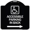 Signmission Accessible Parking on Right Arrow W/ Graphic Heavy-Gauge Aluminum Sign, 18" x 18", BW-1818-24355 A-DES-BW-1818-24355 - alternate 1